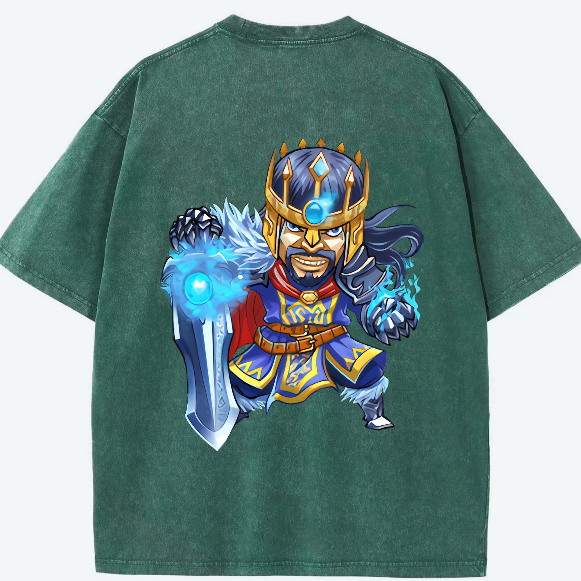 リーグ・オブ・レジェンド League of Legends LOL 綿100% ヴィンテージ風 半袖Tシャツ（背面プリント）